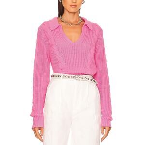 Central Park West 'Chelsea' Pink Polo Sweater Size XS